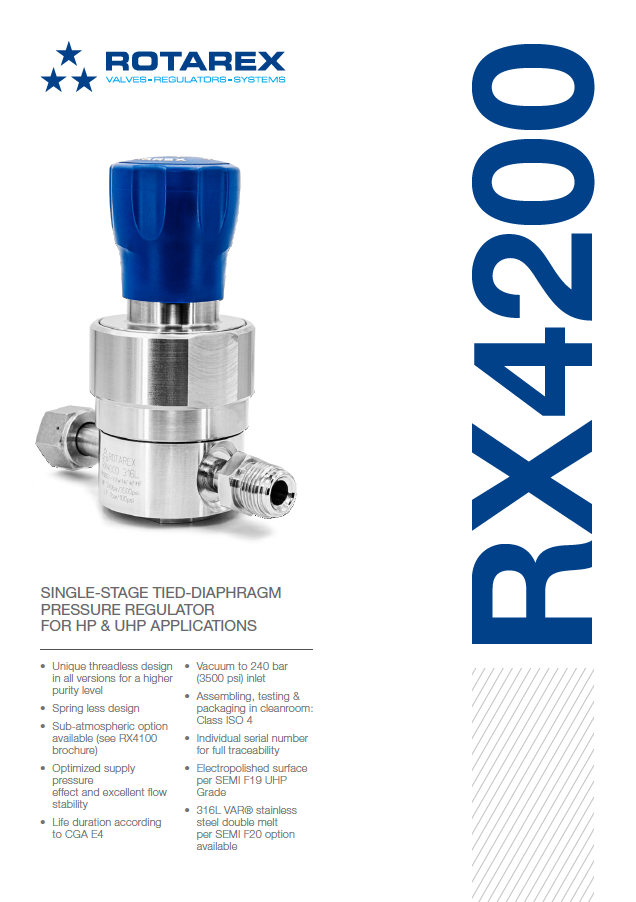RX4200 UHP Pressure Regulator